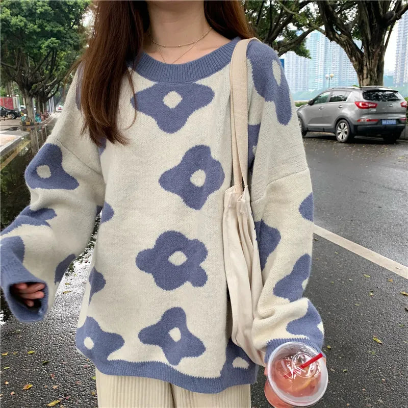 Wide Flower Women Sweaters