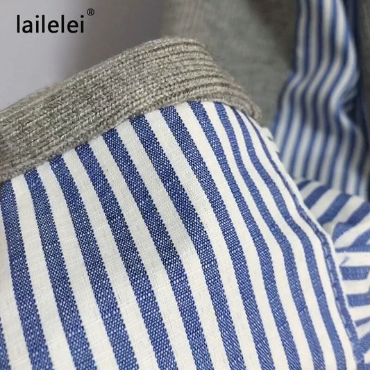 Women's Patchwork Button Cardigan Sweater