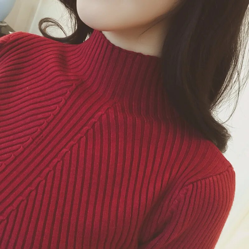 New Women's Turtleneck Sweater Women Sweaters Fashion Jersey Women Winter 2020 Autumn Pullover Women Sweater Jumper Truien Dames