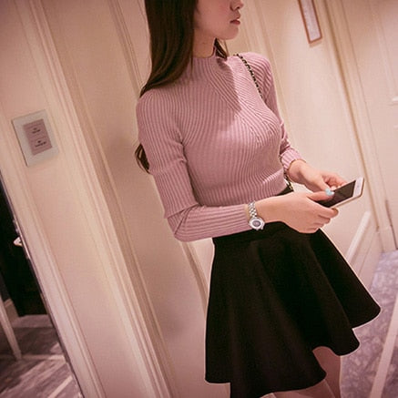 New Women's Turtleneck Sweater Women Sweaters Fashion Jersey Women Winter 2020 Autumn Pullover Women Sweater Jumper Truien Dames