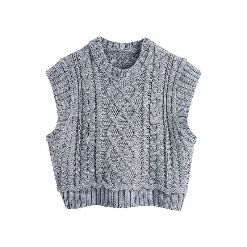 Evfer Women Casual Za Turtleneck Pink Knitted Pullover Vest 2020 Autumn Chic Lady Sleeveless Sweaters Girls Cute Knitted Jumpers
