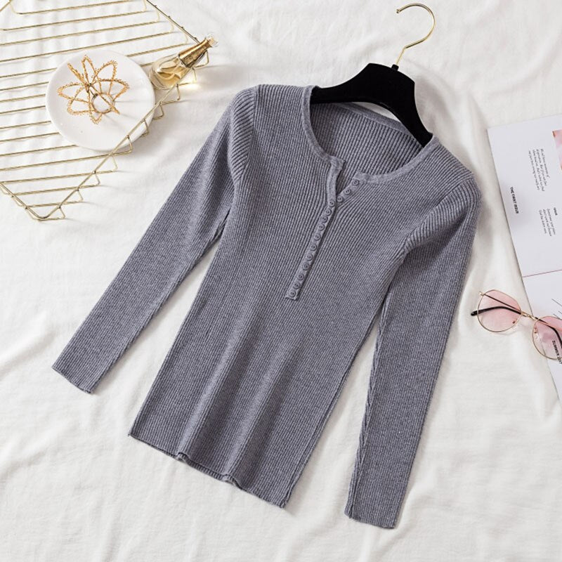 Tapered Fit V-Neck Women's Sweater