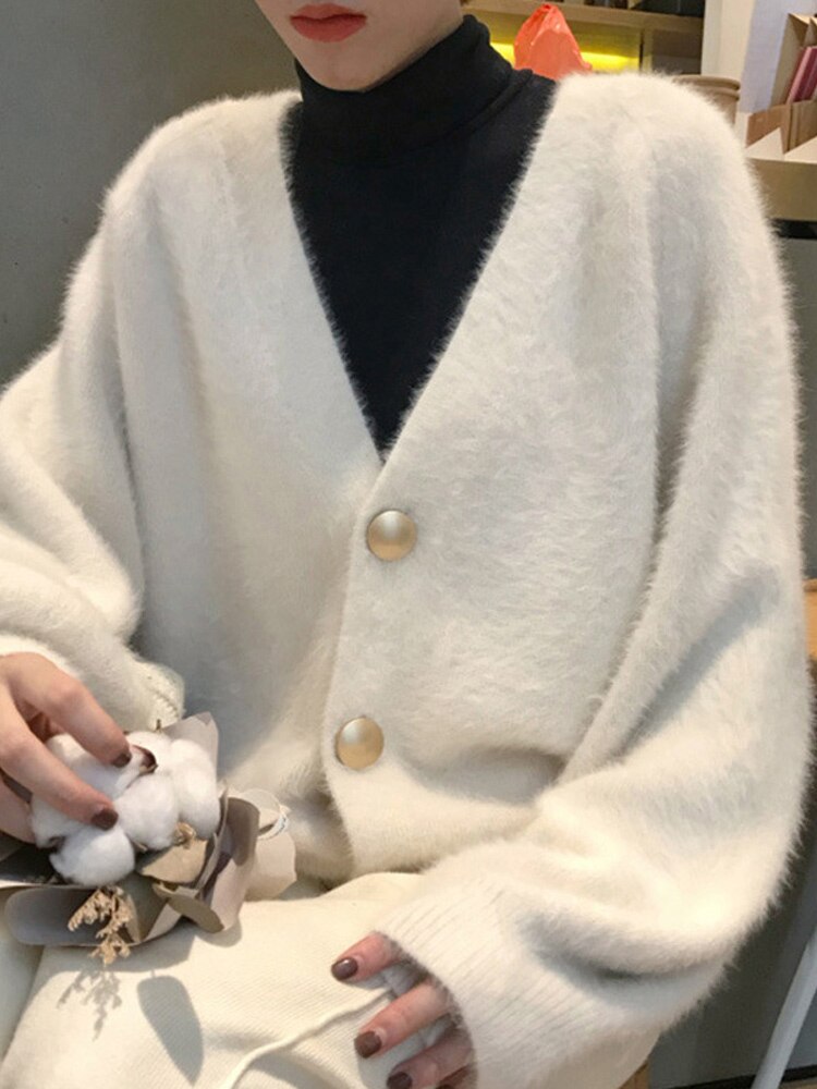 Women's V-Neck Cardigan Sweater