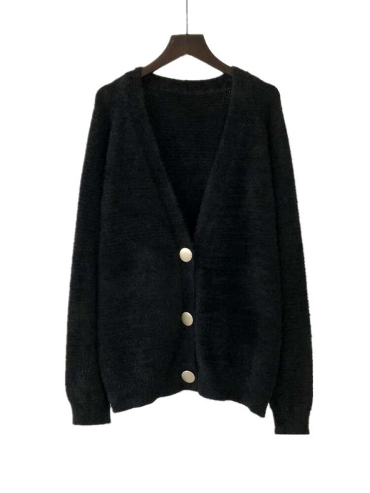 Women's V-Neck Cardigan Sweater