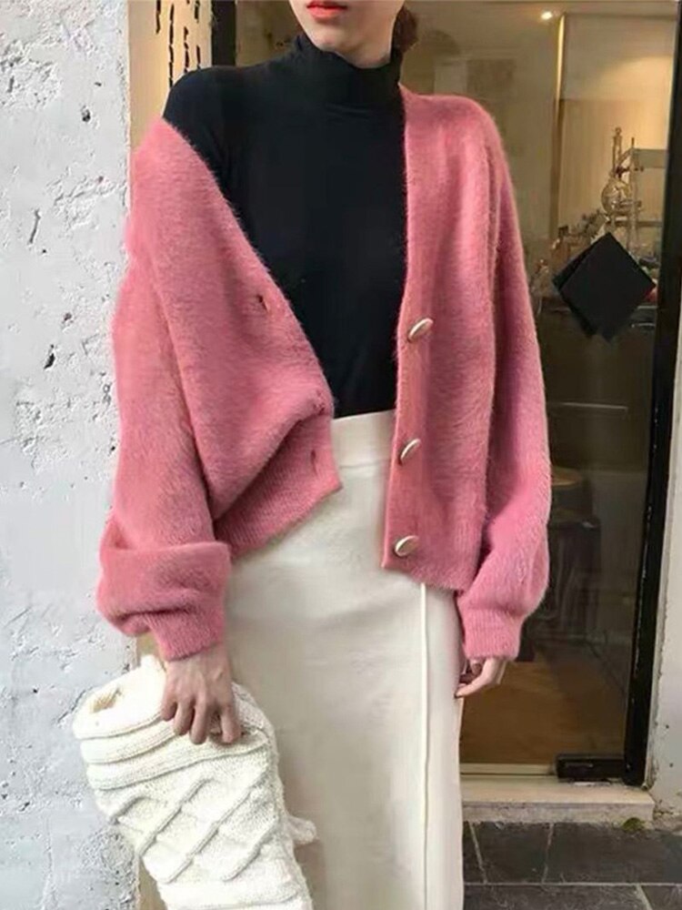 Women's V-Neck Cardigan Sweater