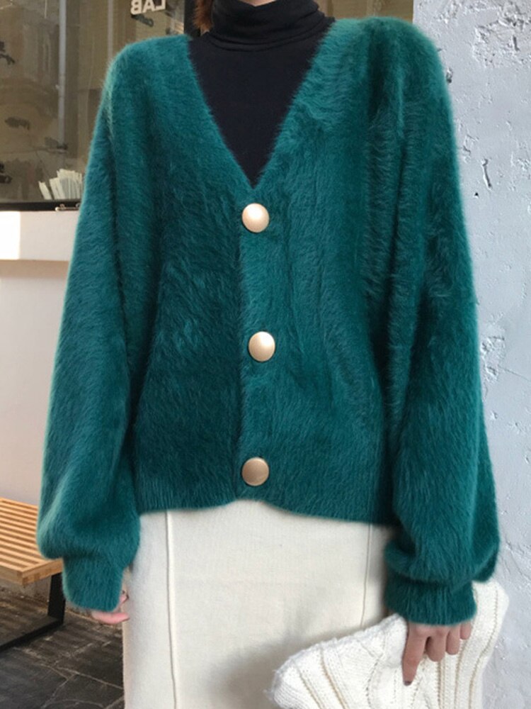 Women's V-Neck Cardigan Sweater