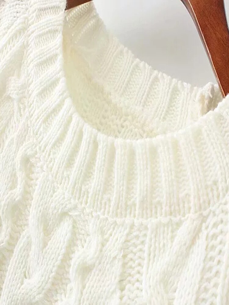Flower Embroidered Pullover Sweater