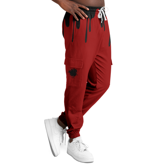 SWEATPANTS - Red - Dripping Paint