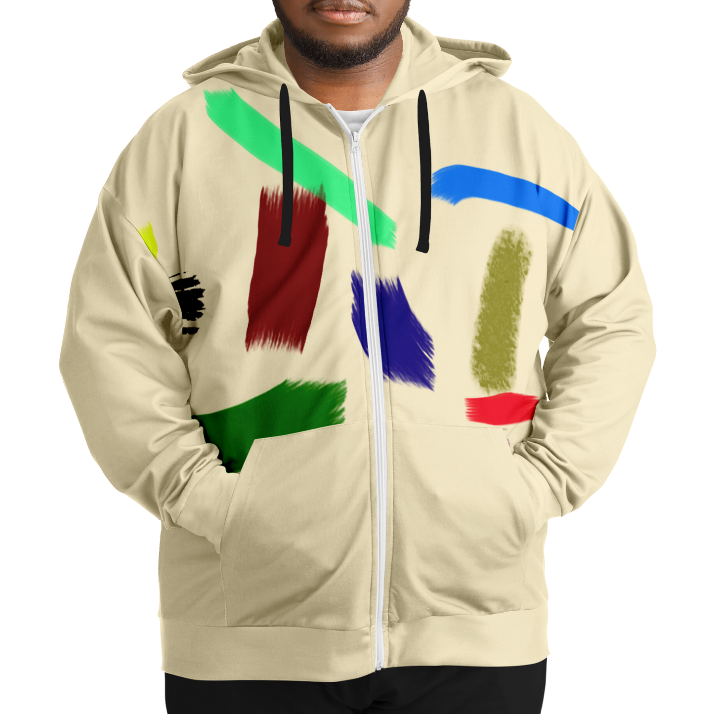 Colorful Brush - Zip Up Hoodie - Unisex
