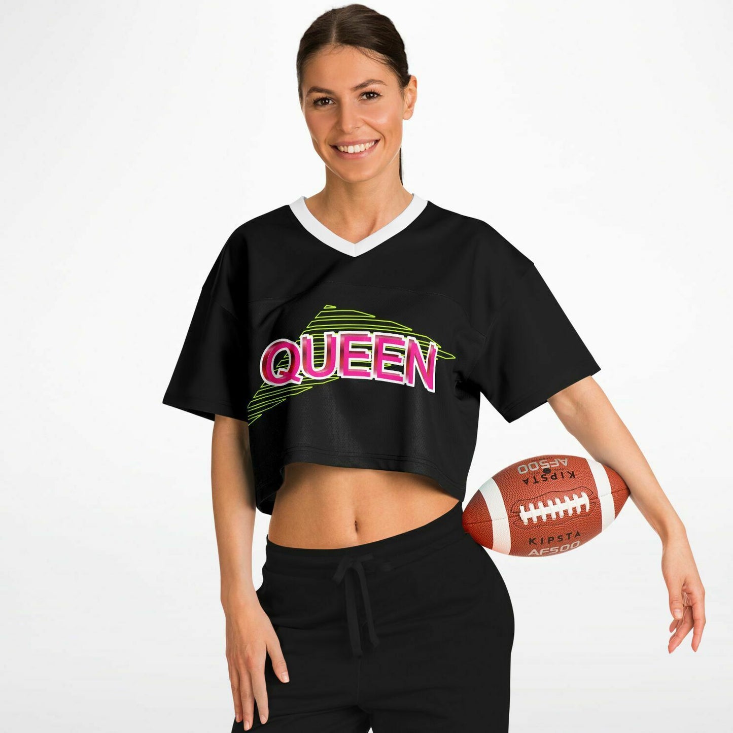 Queen - Pink with Black and Lime Green Stripes
