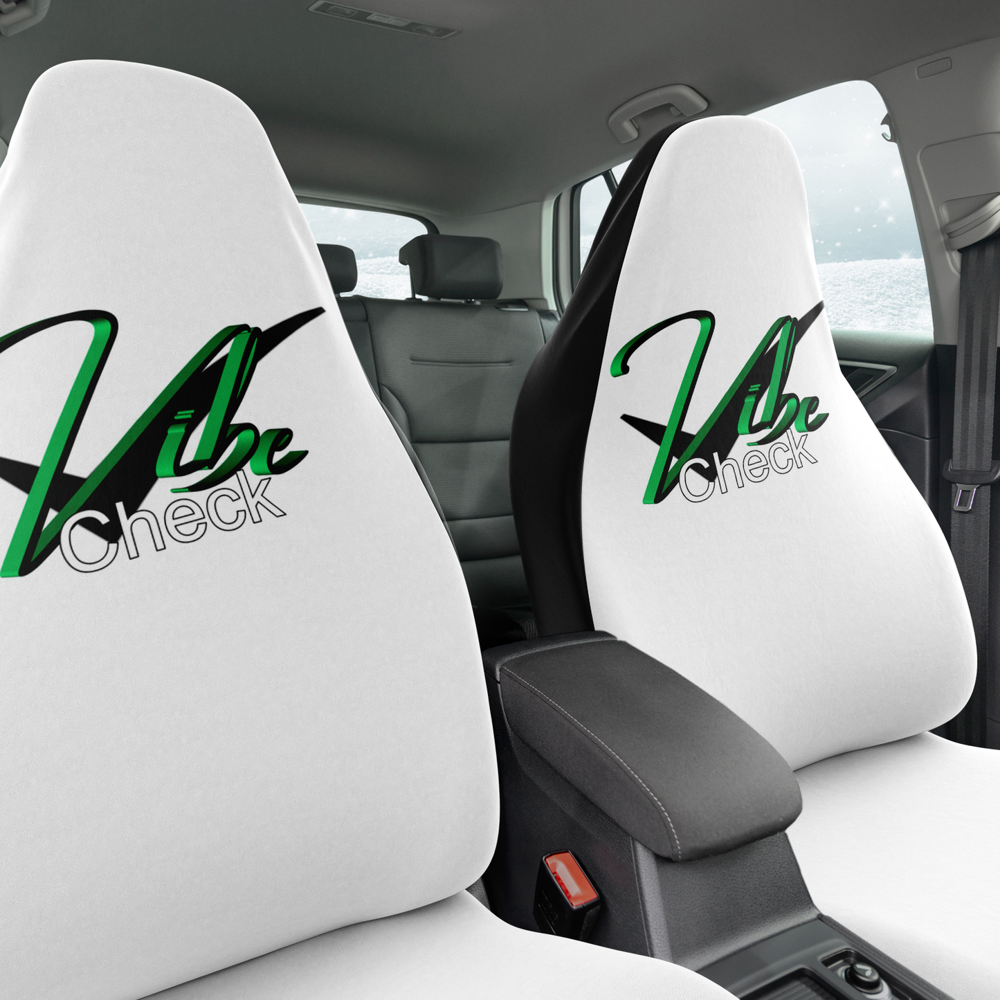 VIBE CHECK - Green and Black - White Background