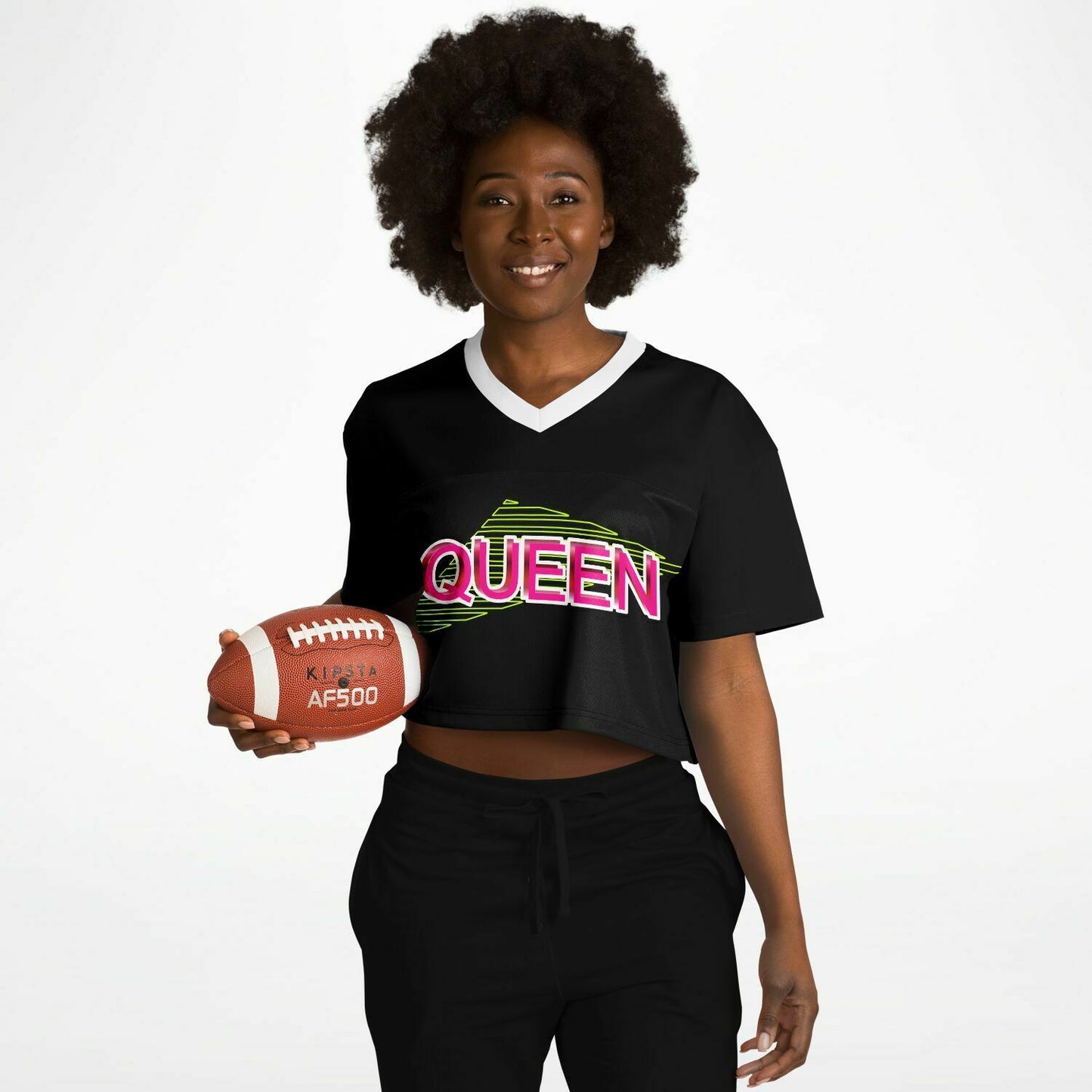 Queen - Pink with Black and Lime Green Stripes