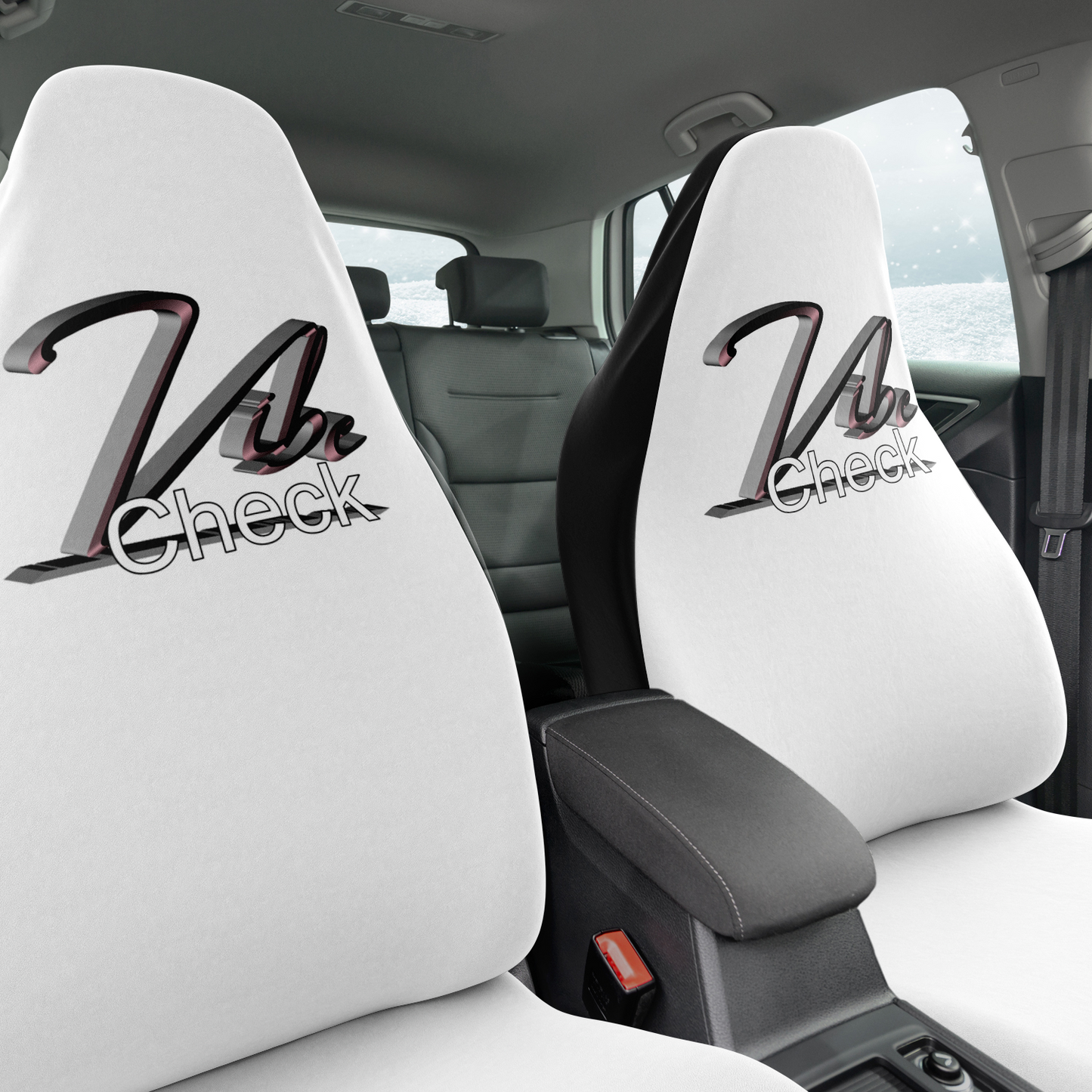 Vibe Check - Pink and Gray - White Background