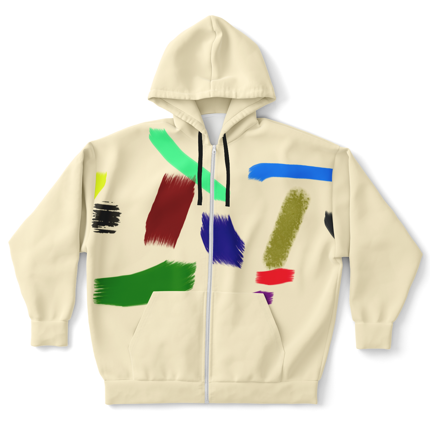 Colorful Brush - Zip Up Hoodie - Unisex