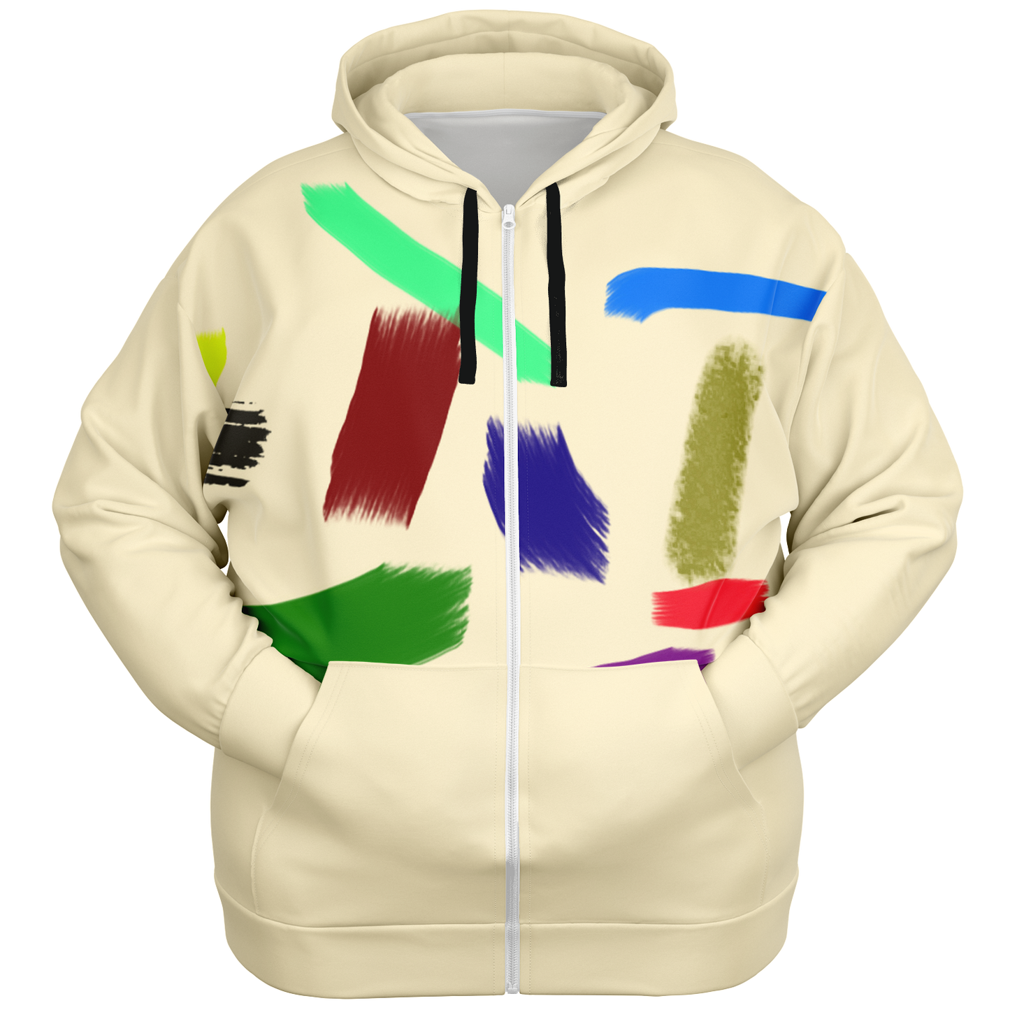 Colorful Brush - Zip Up Hoodie - Unisex