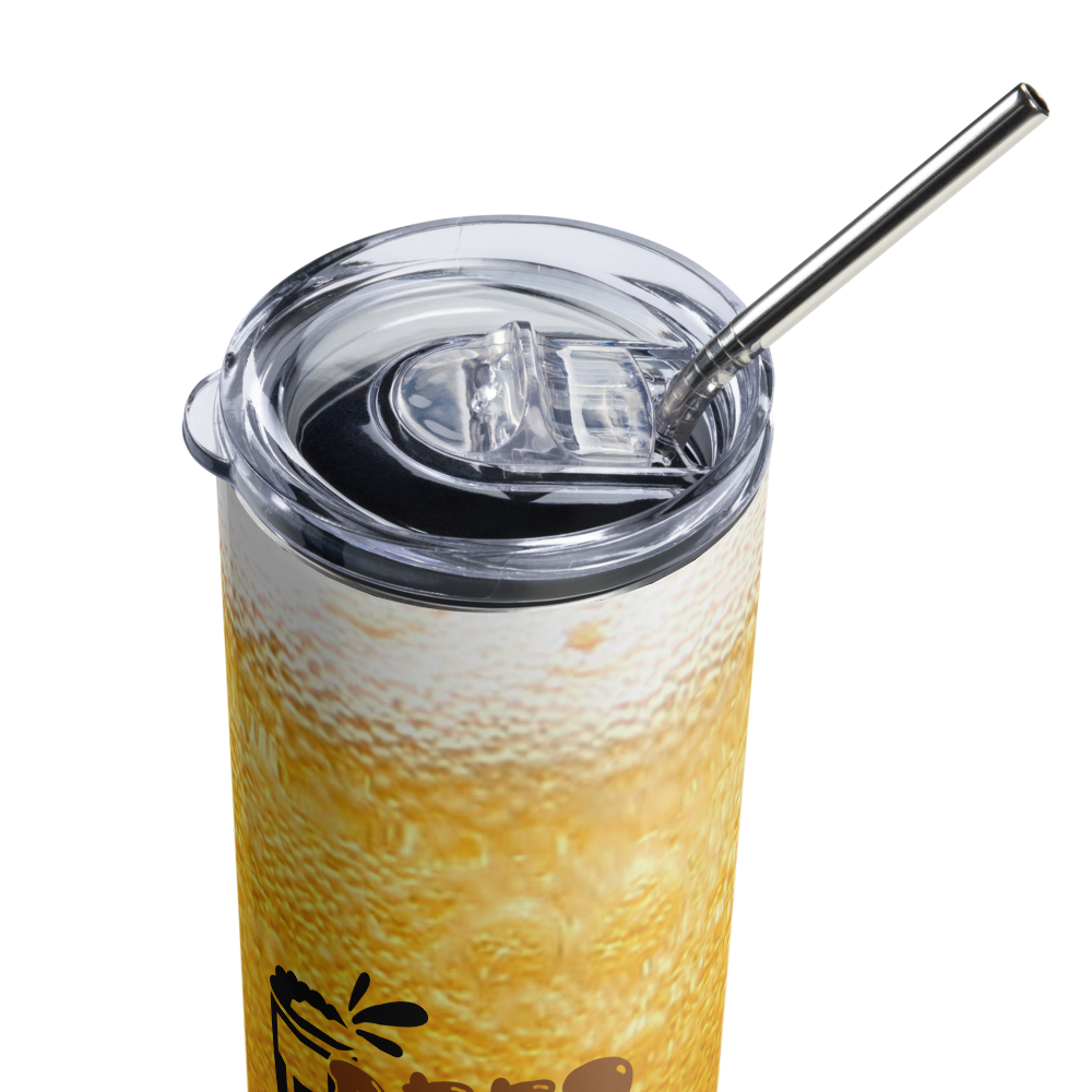 Stainless Steel Tumbler - BEER MAKES YOU LEAN
