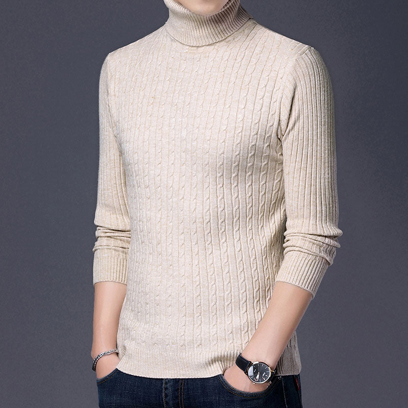 Men's Fashion Casual Knitted Turtleneck Sweater