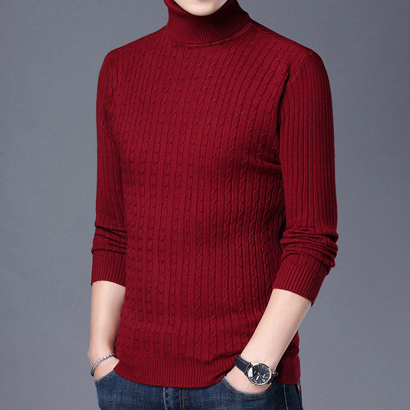 Men's Fashion Casual Knitted Turtleneck Sweater