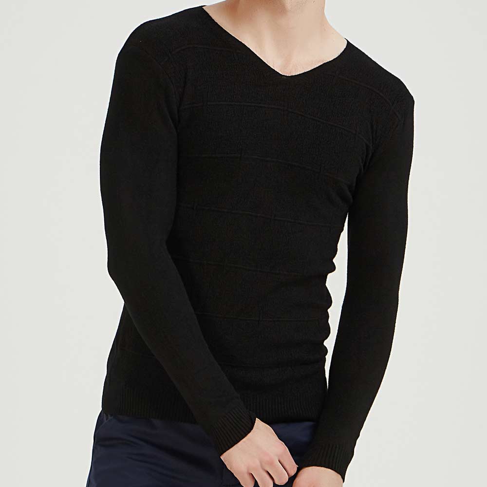 Men's Knitted Striped/Solid Sweater
