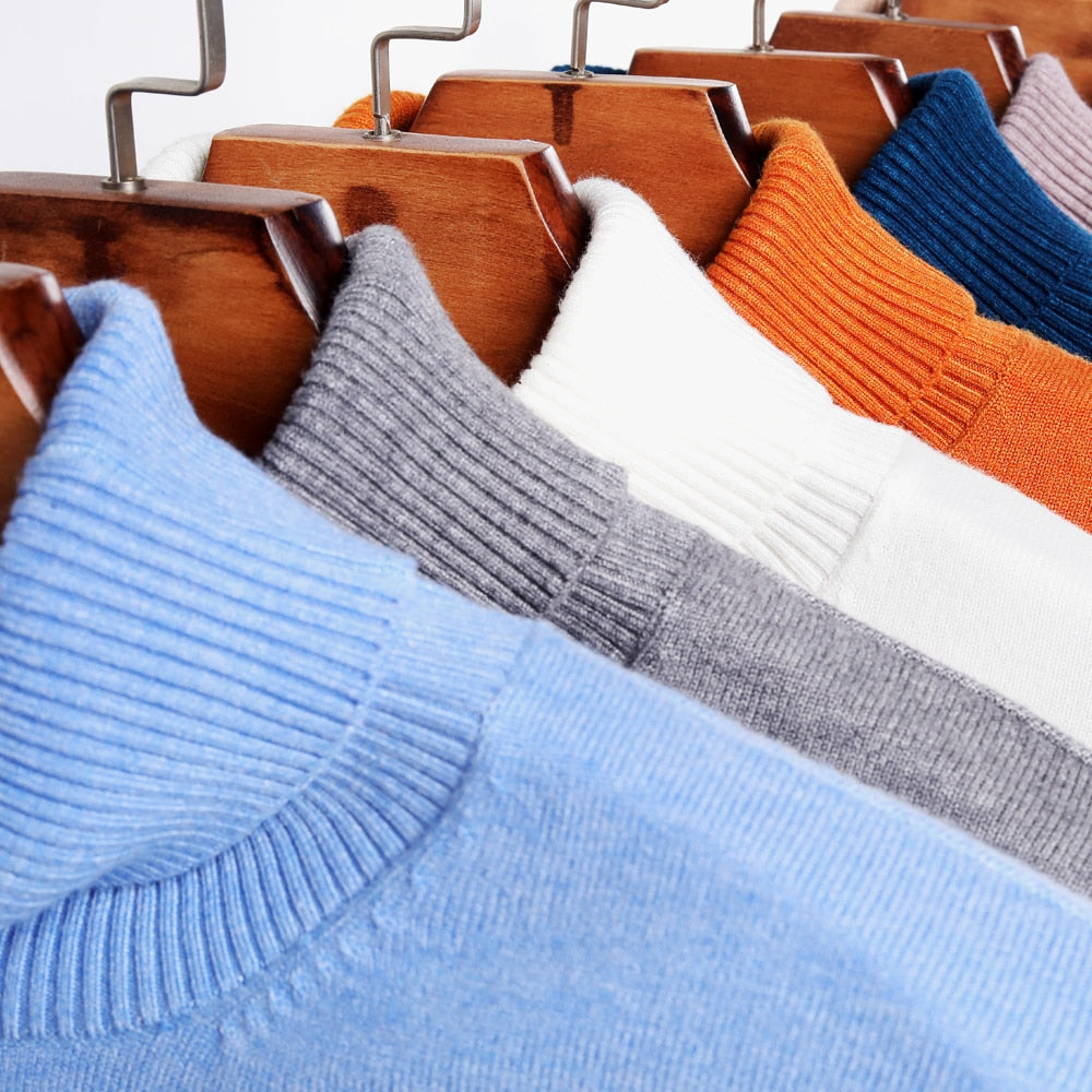 Men's Casual High Quality Fashion Comfortable Turtleneck Sweater