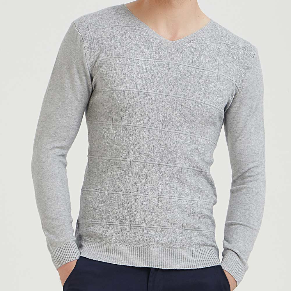 Men's Knitted Striped/Solid Sweater
