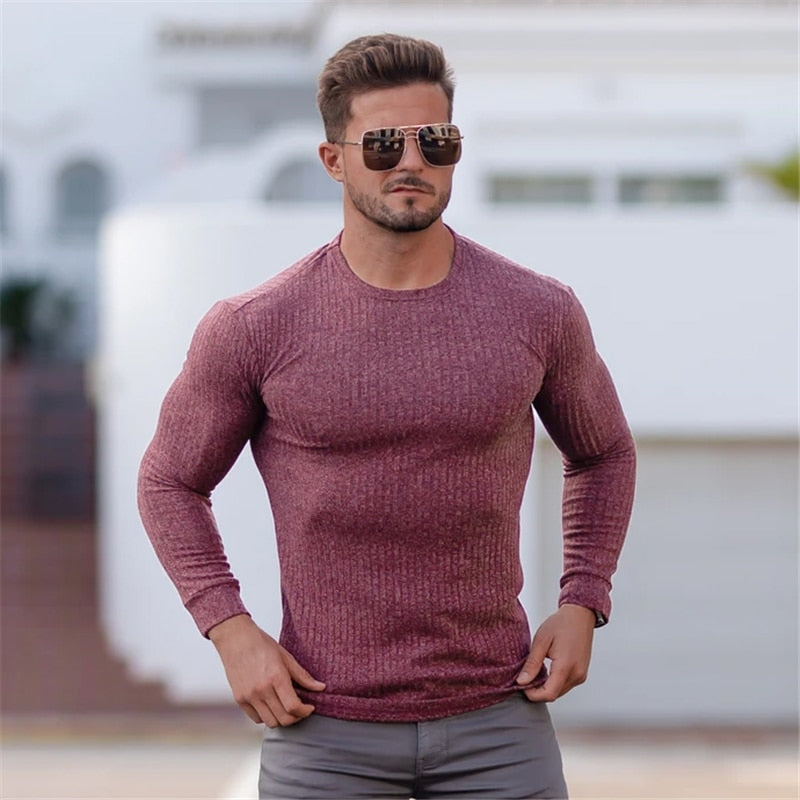 Men's Casual Pullover Roll Neck Turtleneck