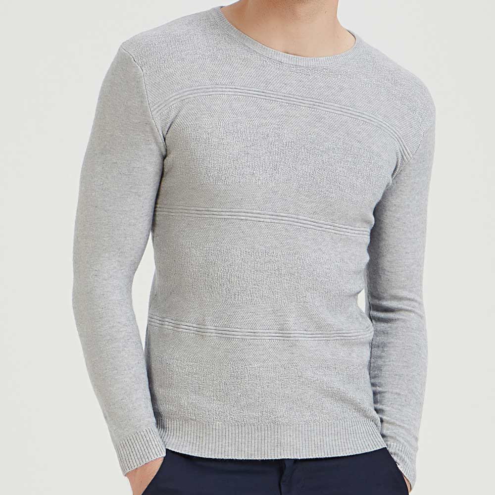 Men's Knitted Striped/Solid Sweater