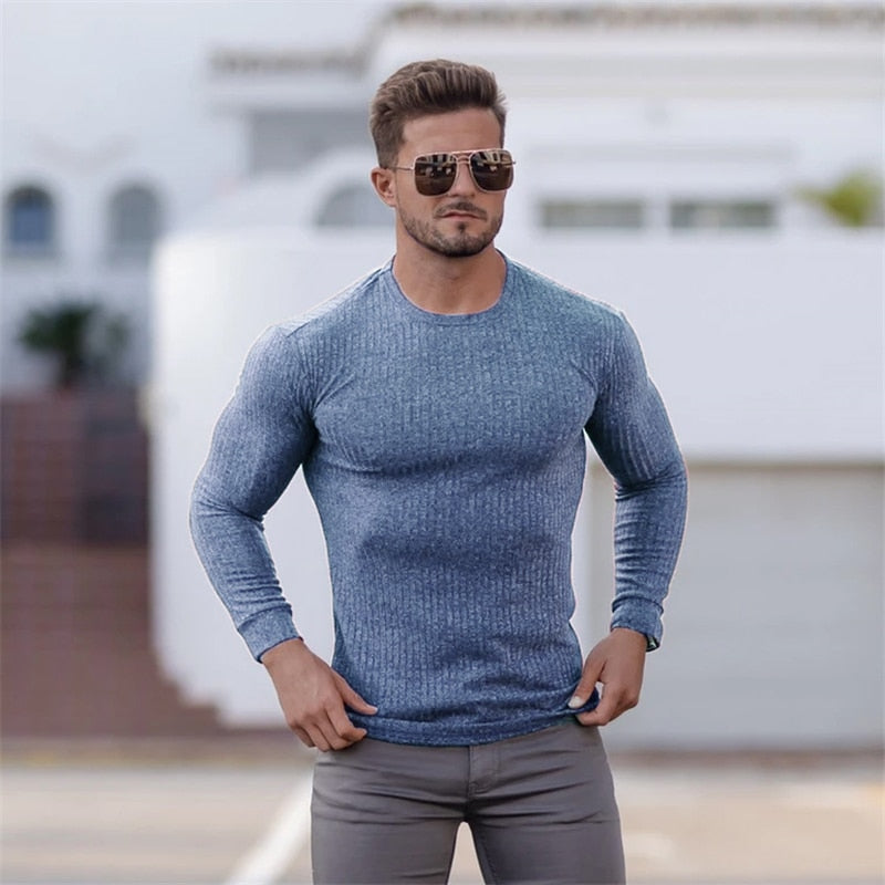 Men's Casual Pullover Roll Neck Turtleneck
