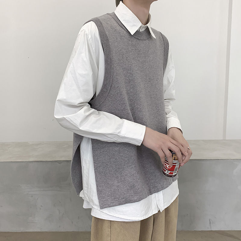 Men's Autumn Sweater Vest - Fashion Retro Casual Knitted Pullover