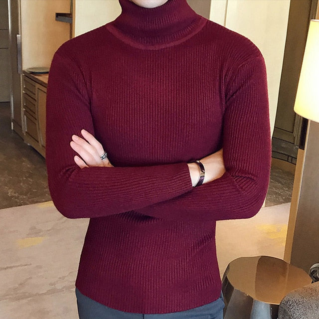Men's Fashion Knitted Turtleneck Sweater