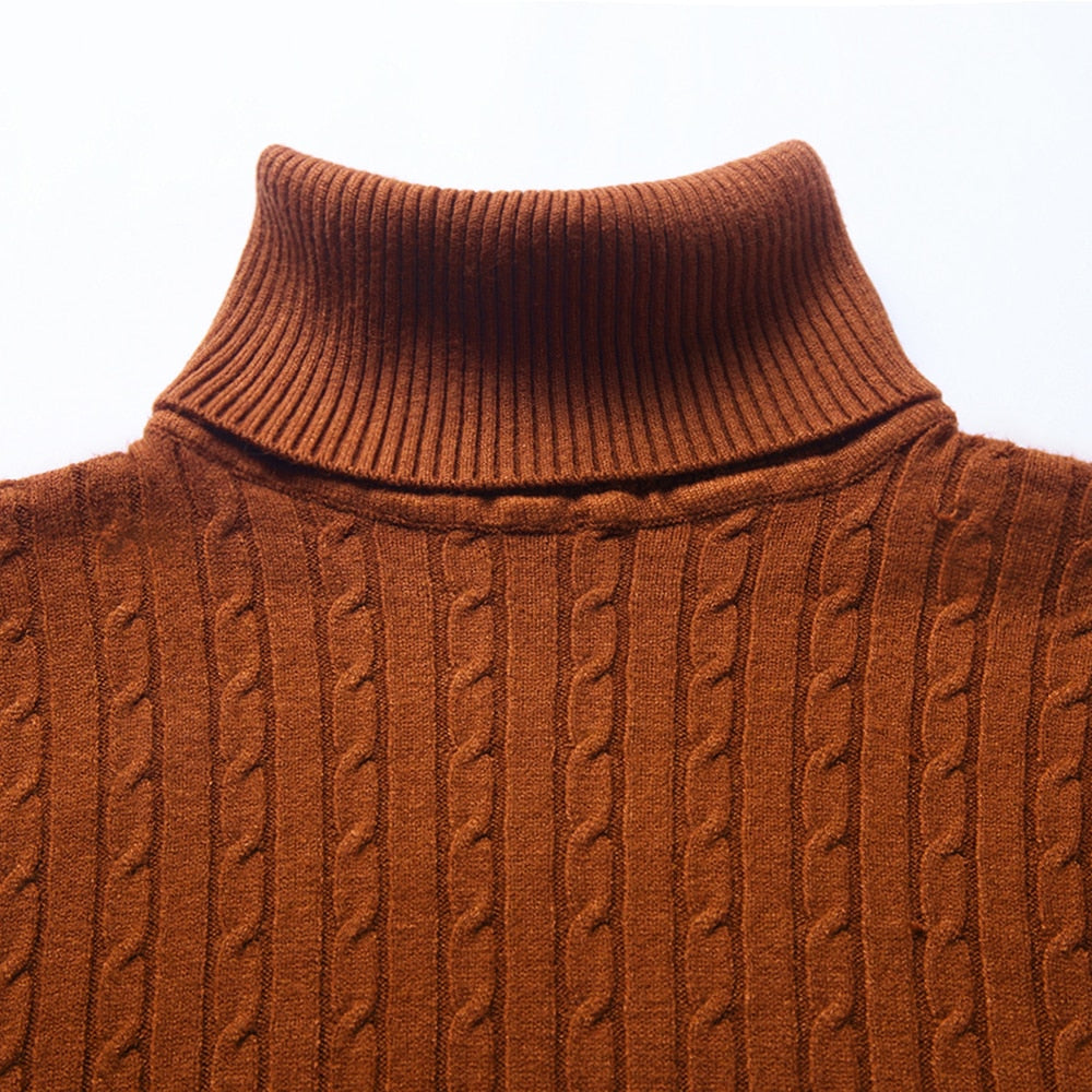 Men's Fashion Casual Knitted Turtleneck Sweater