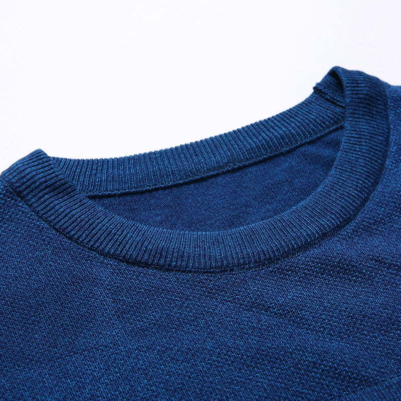Men's Knitted Striped/Solid Sweater