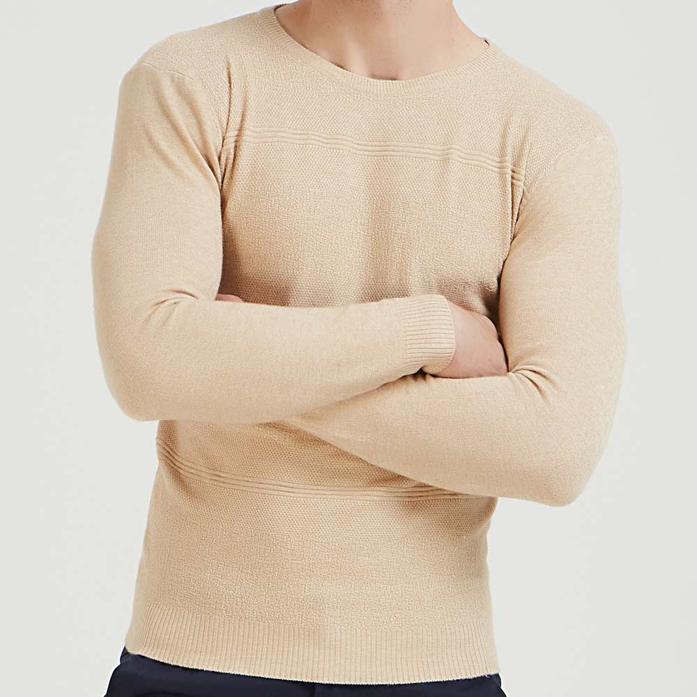 Men's Knitted Striped/Solid Sweater
