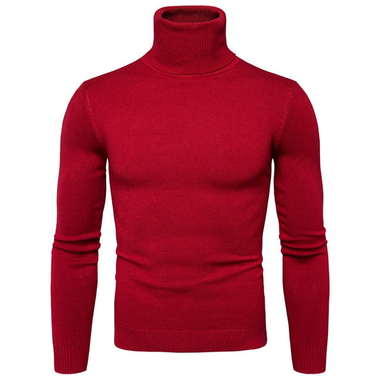 FAVOCENT Winter Warm Turtleneck Sweater Men Fashion Solid Knitted Mens Sweaters 2020 Casual Male Double Collar Slim Fit Pullover