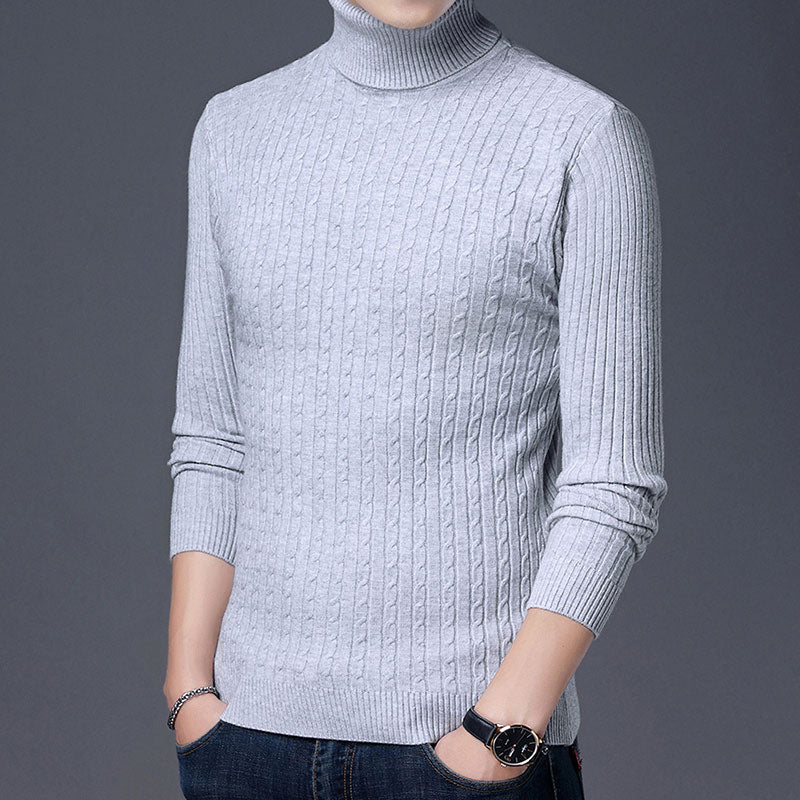 Men's Fashion Casual Knitted Turtleneck Sweater