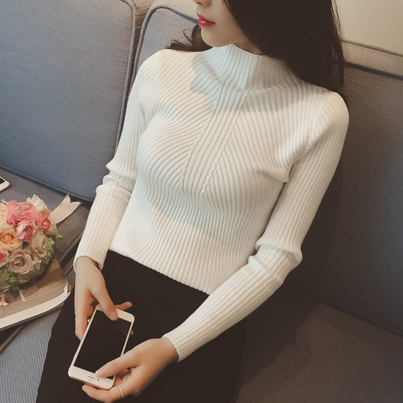 New Women's Turtleneck Sweater Women Sweaters Fashion Jersey Women Winter 2020 Autumn Pullover Women Sweater Jumper Truien Dames