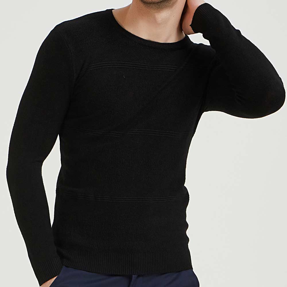 Men's Knitted Striped/Solid Sweater