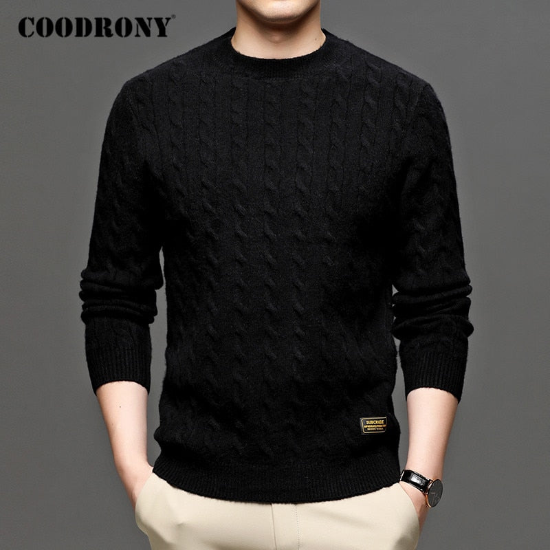 COODRONY Brand Sweater Men Streetwear Fashion Knitwear Jumper O-Neck Pullover Men Clothing Autumn Winter Casual Sweaters C1191