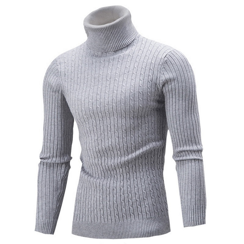 Men's Retro Warm Long Sleeve Turtleneck Sweater