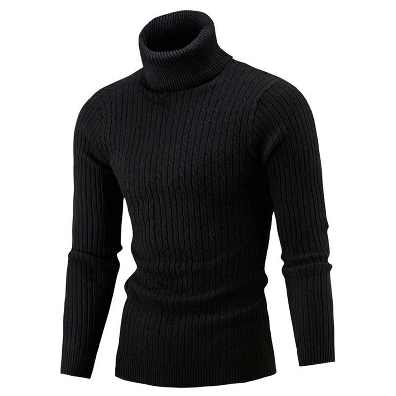 Men's Retro Warm Long Sleeve Turtleneck Sweater