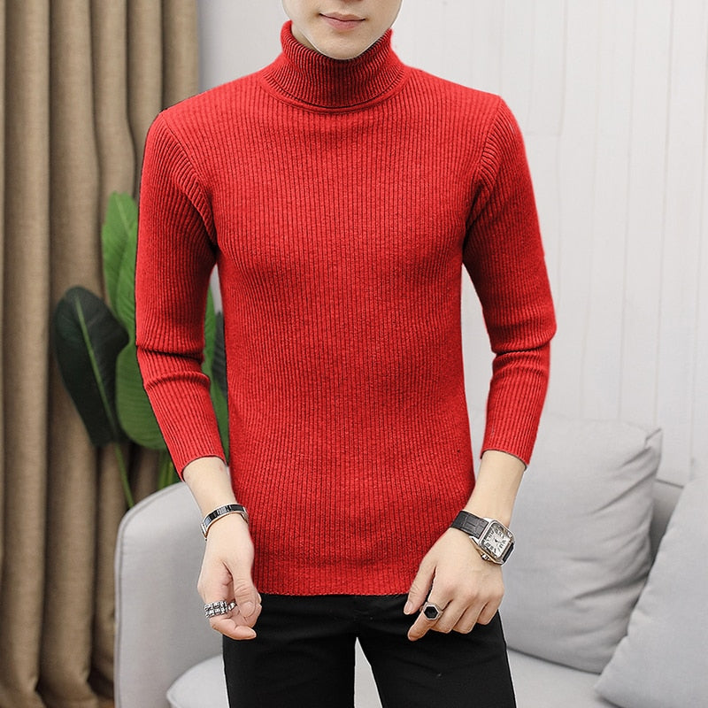Men's All-Match Knitted Turtleneck Sweater