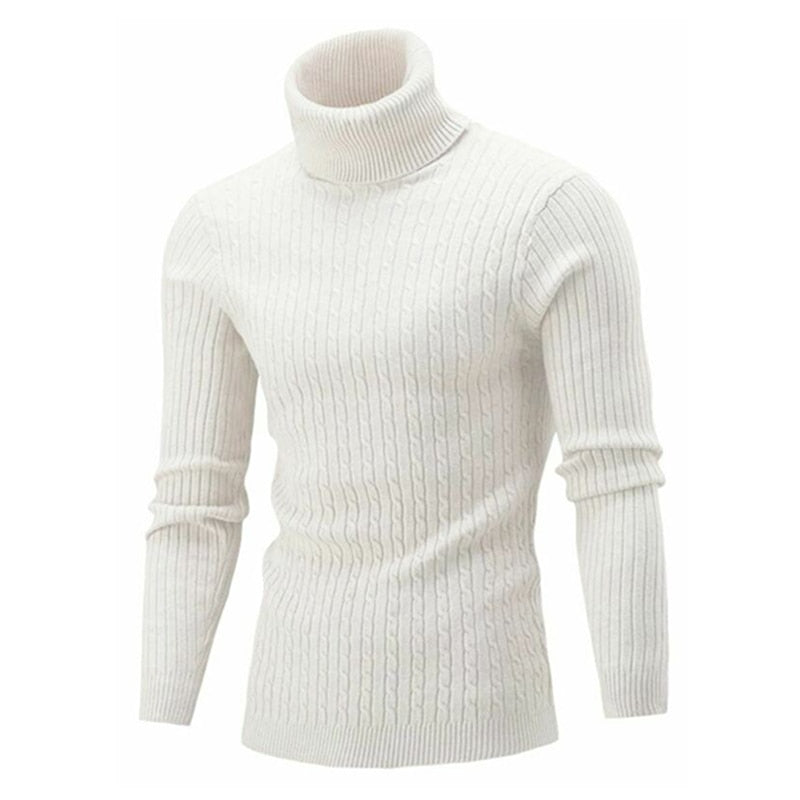 Men's Retro Warm Long Sleeve Turtleneck Sweater