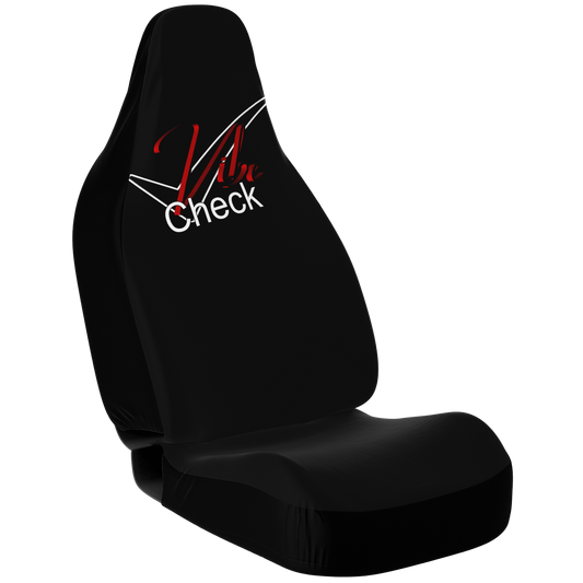 Vibe Check - Red and Black - Black Background