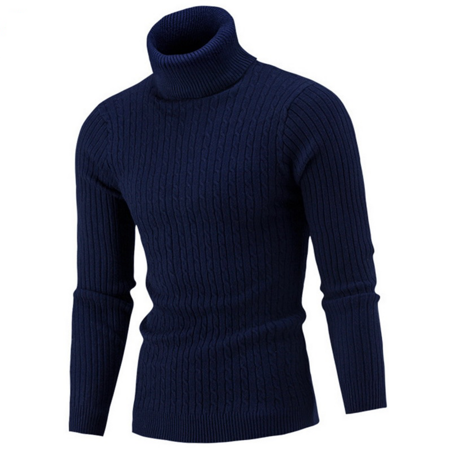 Men's Winter Warm Knitted Casual Turtleneck Sweater