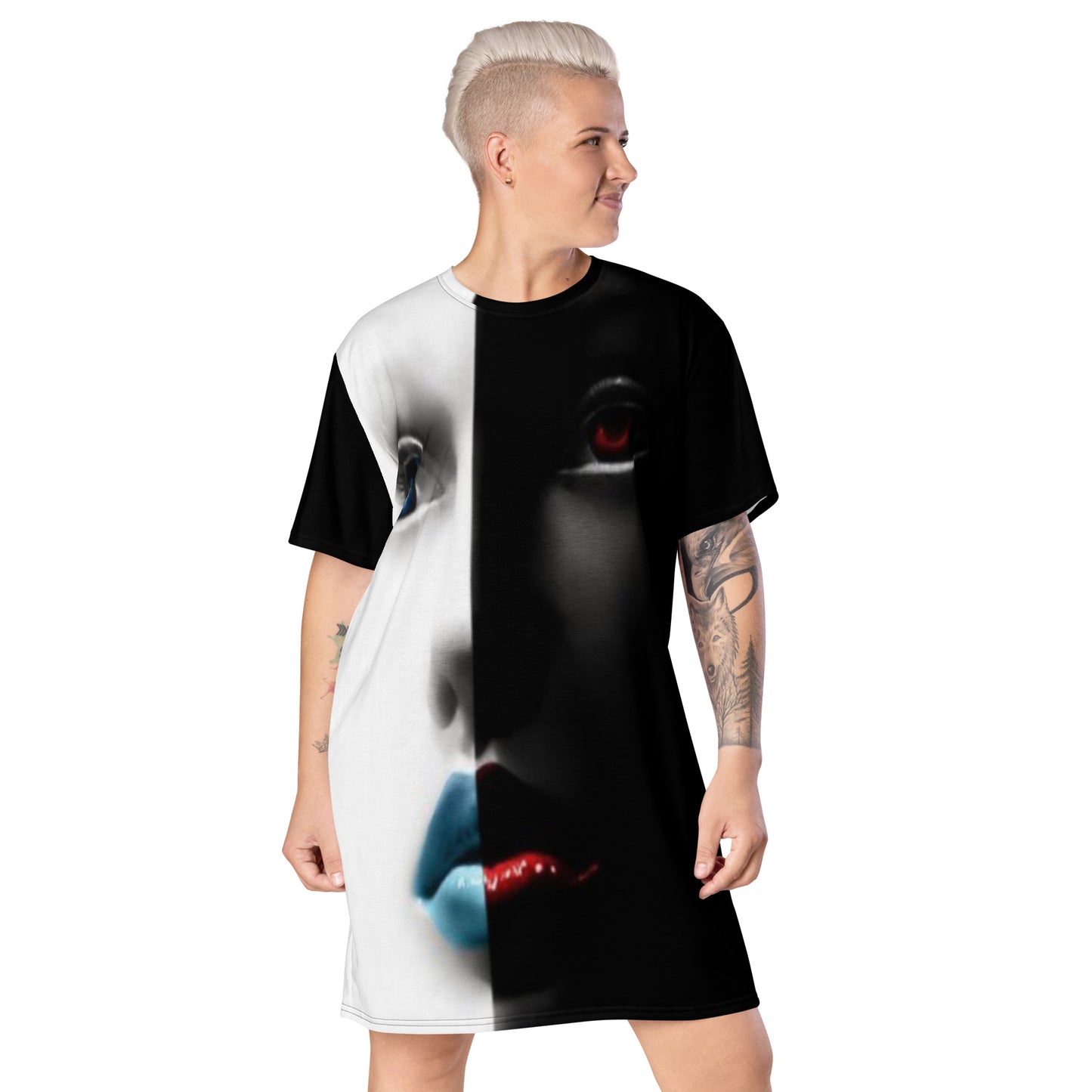 T-shirt dress - Split Face