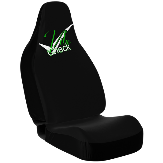 Vibe Check - Green and Black Outlined - Green - Black Background