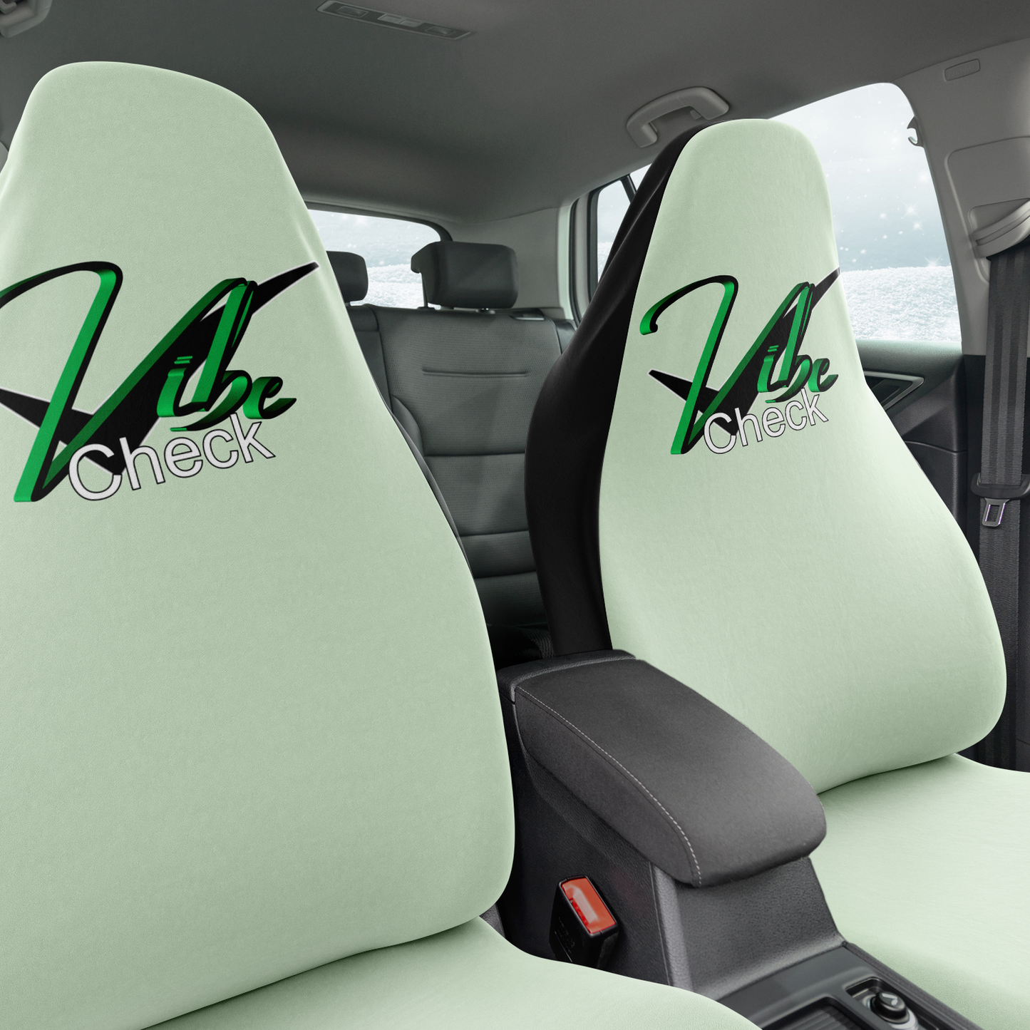 Vibe Check - Green and Black - Lime Background