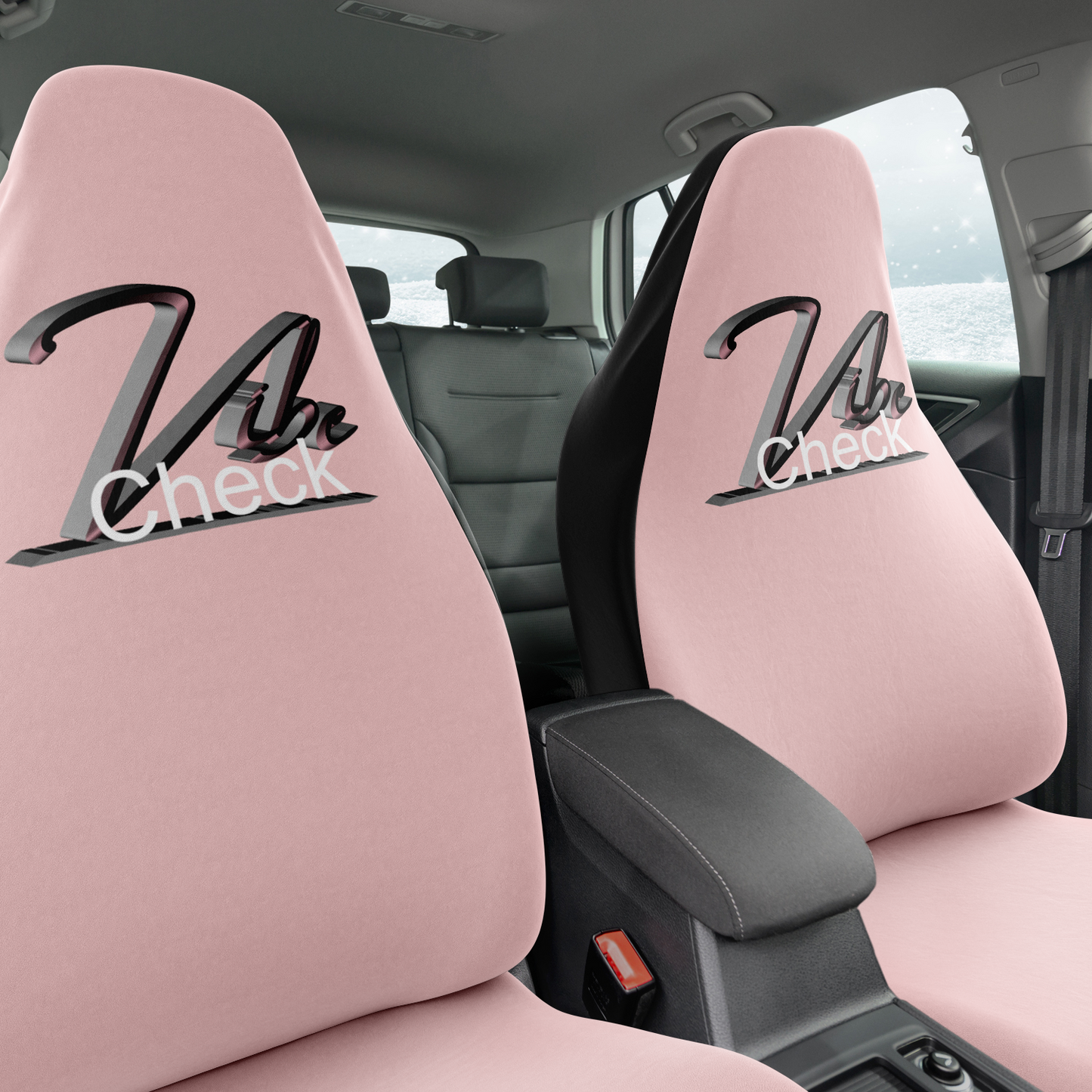 Vibe Check - Pink and Gray - Pink Background