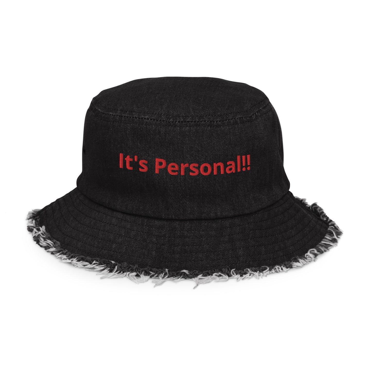 It's Personal!! Distressed Denim Bucket Hat