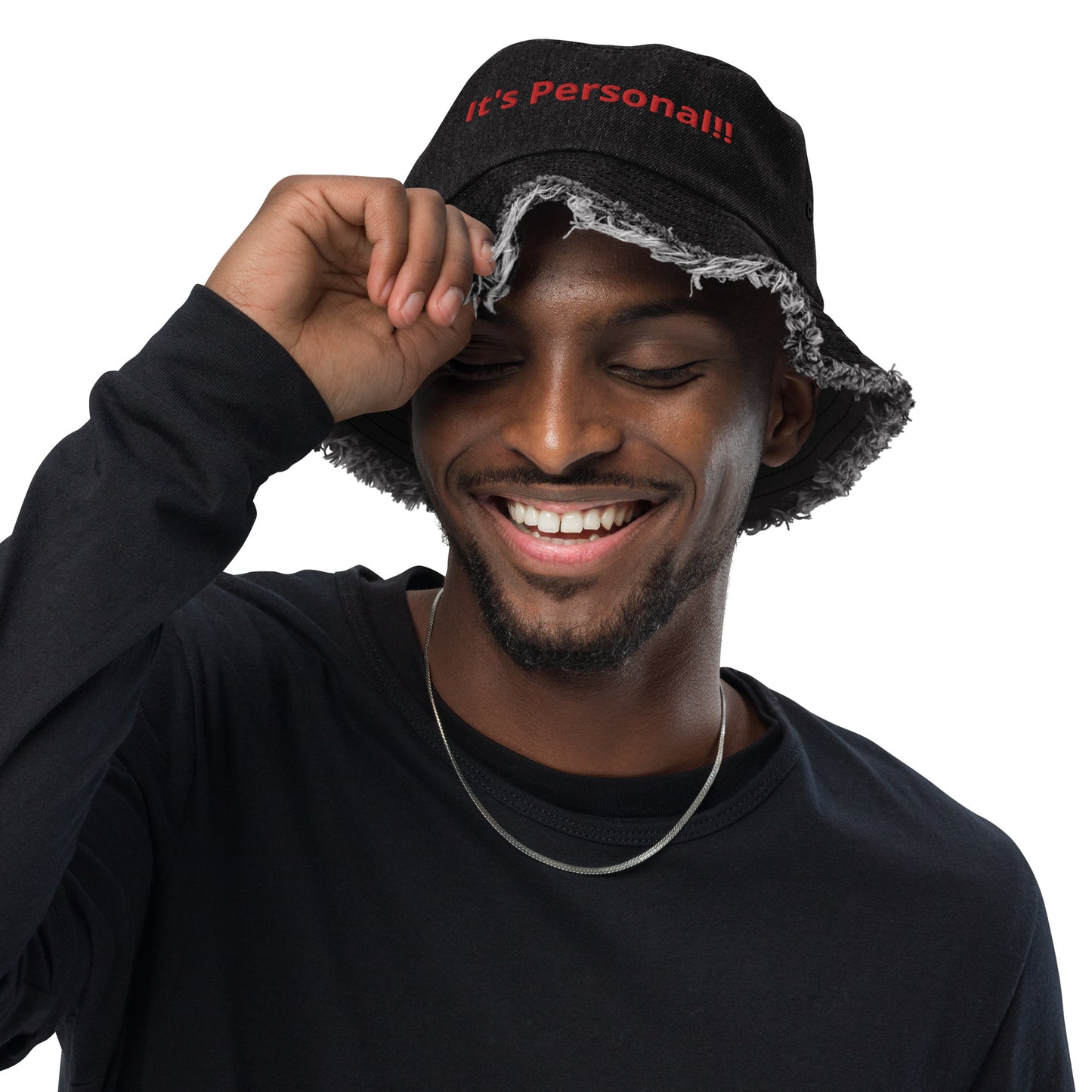 It's Personal!! Distressed Denim Bucket Hat